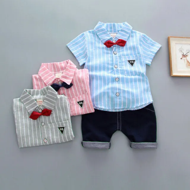 Summer Toddler Baby Boy Kids Clothes Boys Outfits Sets Short Shirt Pants Tops