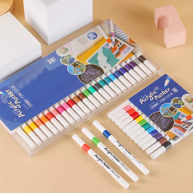 12 Colors Marker Pens, Waterproof Acrylic Paint Marker, For Body Painting  Canvas Paper Wood Graffiti Glass