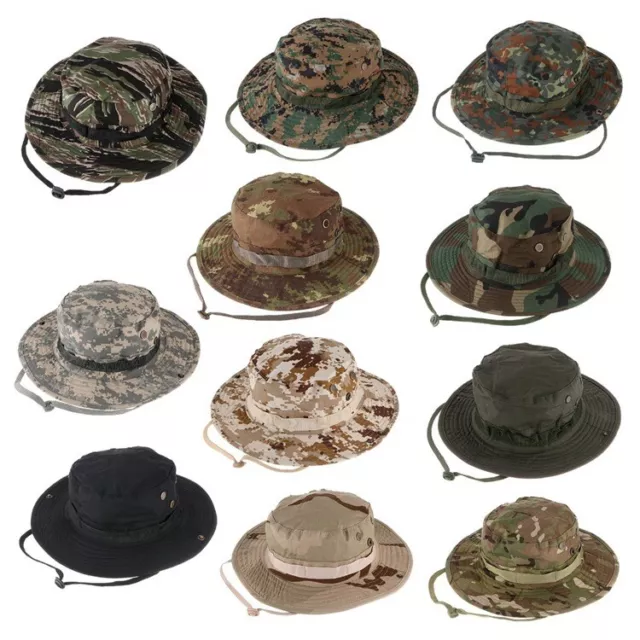 1pcs Bucket Hat Cap Cotton Fishing Boonie Brim visor Sun Summer Military Camping