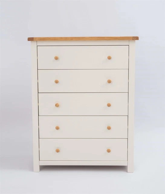 5 cassetti cassetti cassetti mobili camera da letto bianchi abbigliamento deposito unità in legno country