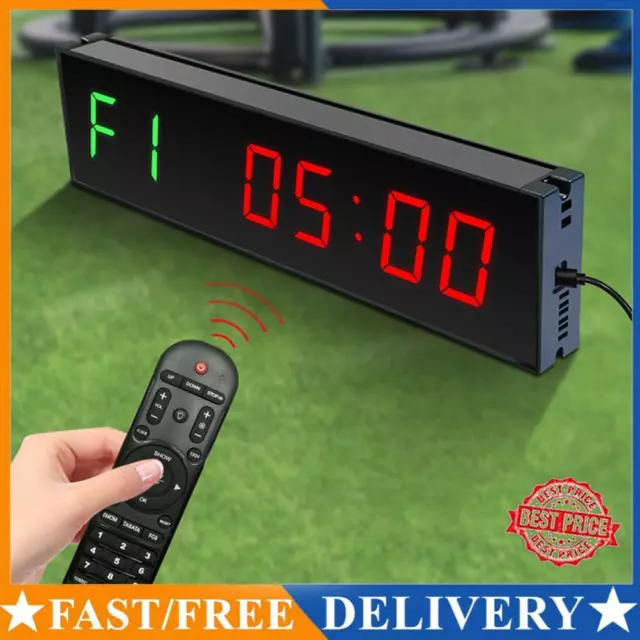 LED Gym Timer Type-C Plug-in Digital Timer Wall Mounted for Competition Training