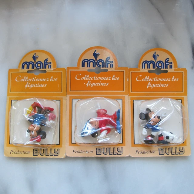 Vintage  Bully Disney Mickey & Minnie Mouse & Mickey as Sorcerer  NIB NRFB