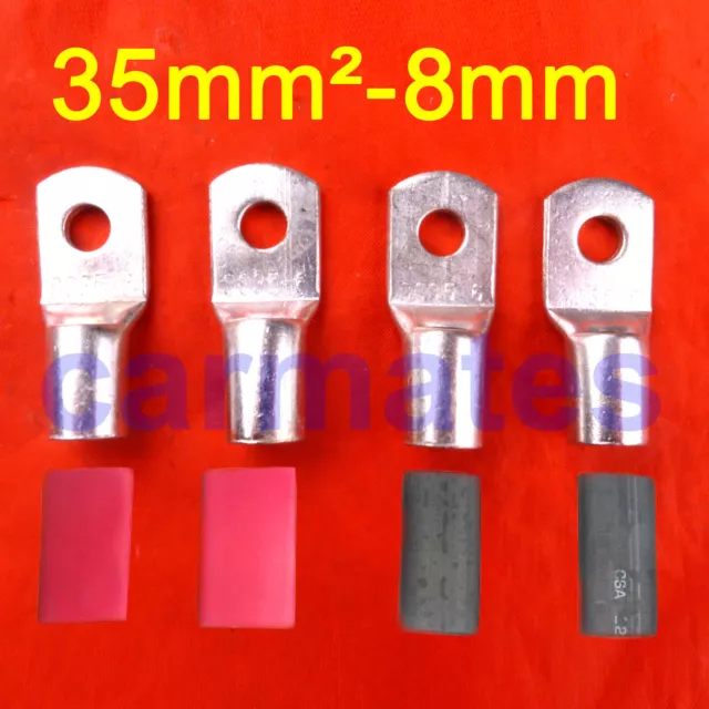 4 X Battery Cable Lead Lug Terminals 35-8 for Crimper Wire Four Wheel Drive Car