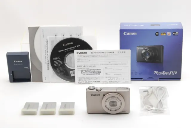[Near MINT w/Box] Canon PowerShot S110 12.1MP Digital Camera Silver From JAPAN