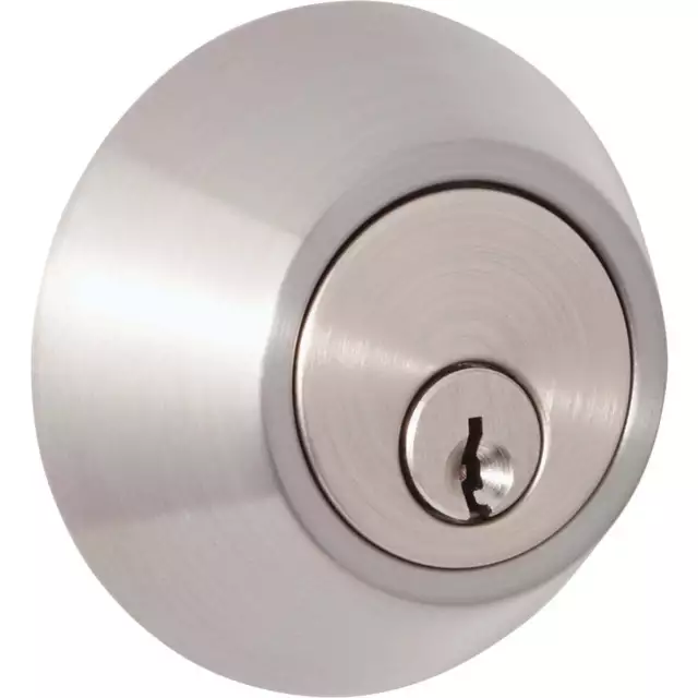 Steel Pro Brushed Nickel Single Cylinder Deadbolt DB9X21 Steel Pro DB9X21