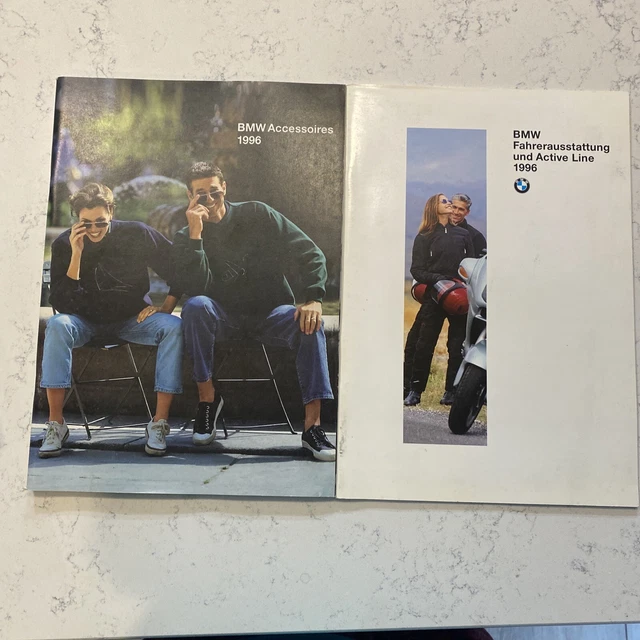 1996 BMW lifestyle accessories advertising booklet & BMW Driver Equipment,Active