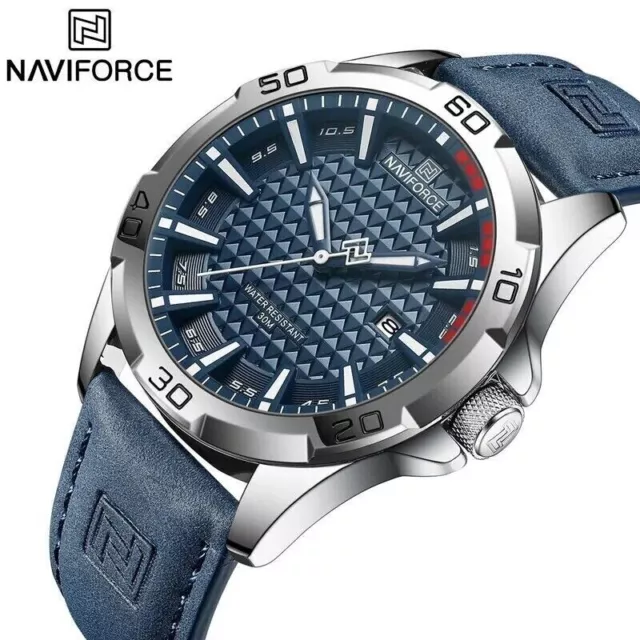 Montre Naviforce Militaire Homme Bracelet Cuir Date US ARMY Military Men watch