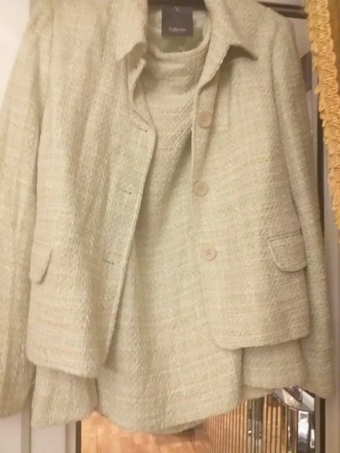 NEW DEBENHAMS GREEN Tweed skirt suit size 18 35.00 PicClick UK
