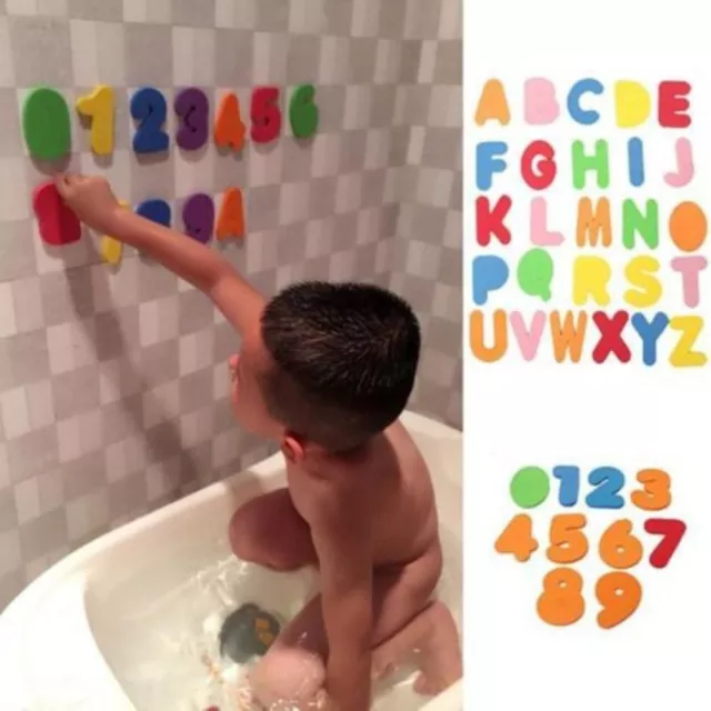 Play  Toy Teaching Toys Letters Numbers Foam Set ABC 123 Alphabet Bath Tub