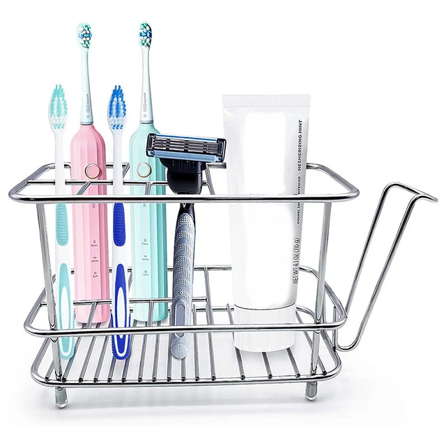 Toothbrush Holder for Bathroom Wall or Counter, Non-Slip Mat Drill- ToothbrY3