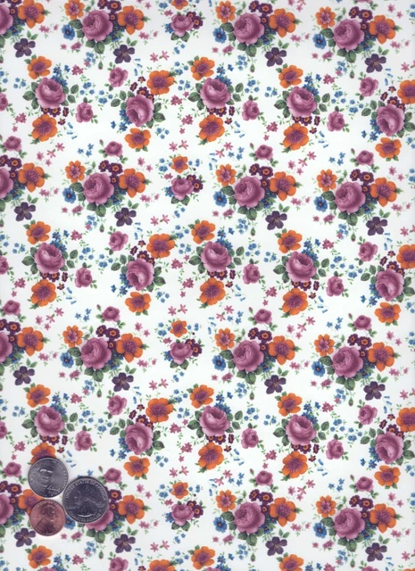 Hoja de calcomanías de cerámica sobreesmaltado Allover Pink Wildrose Chintz 1 pieza 9"" X 13-3/4"" 126