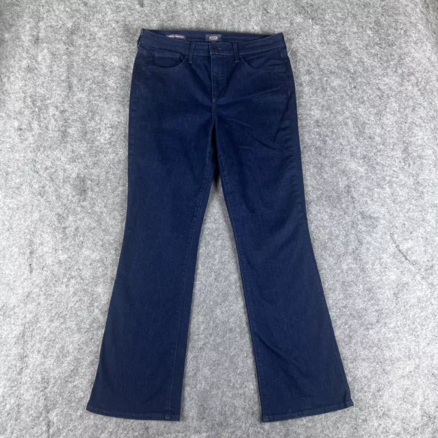 NYDJ Jeans Womens 10 Short Blue Barbara Bootcut Denim Lift Tuck Casual