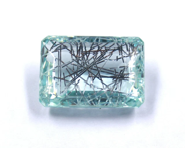 Frais Offre Bleu Rutile Quartz 88.00 CT Certifié Émeraude Coupe Gemme VT1267