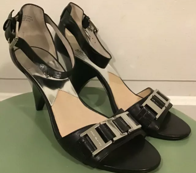 Women’s Michael Kors Black Ankle Strap Heeled Sandal size 7