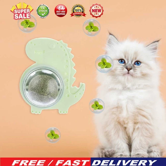 Dinosaurio gato lamer dulces bocadillos menta giratoria gato juguete Heimt