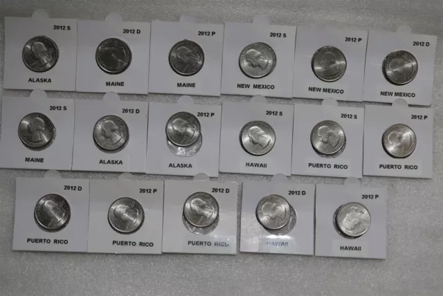 Usa Quarters From 2012 Collection B49 #1035