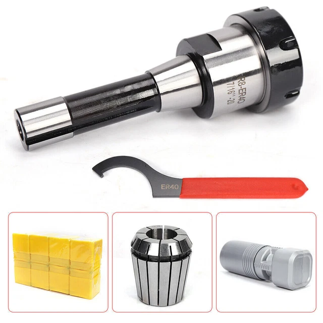 ER40 Collet 15Pcs Set R8 Shank Chuck, Tools For Milling Machine/Lathe/ Drilling