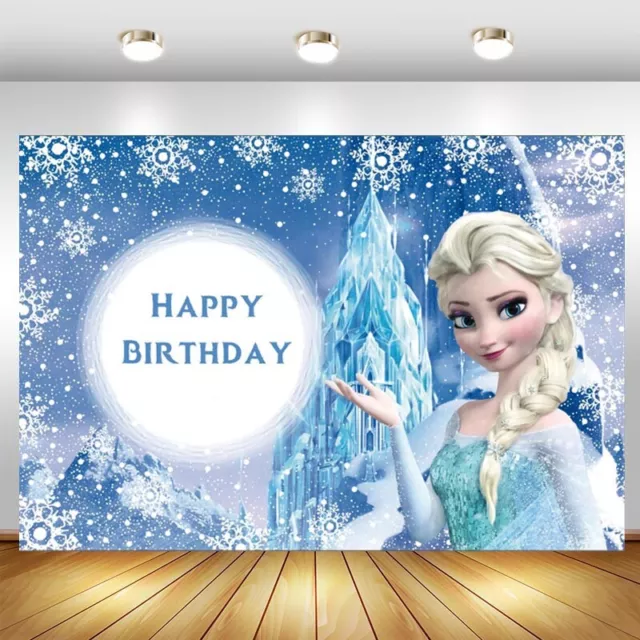 Frozen Elsa sfondo regina delle nevi principessa ragazze festa di compleanno sfondo foto