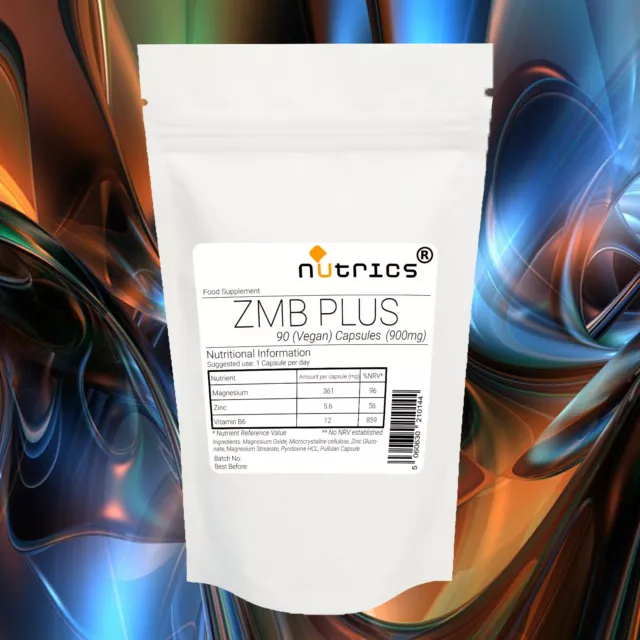 Nutrics® 900mg Zinc Magnesium & Vitamin B6 Capsules Testosterone SleepLike ZMA