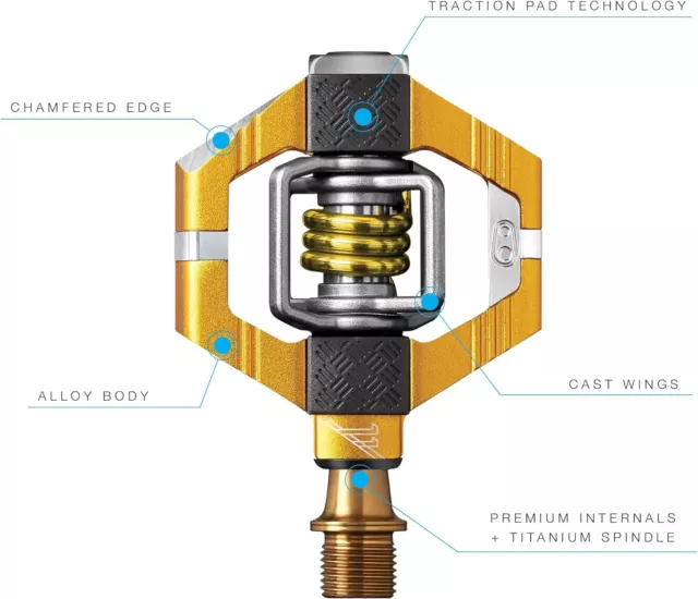 Crankbrothers CANDY 11 Gold Pedal Pair One Size 2