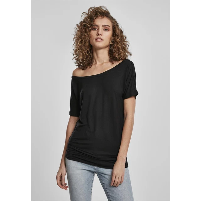 Build your Brand Femmes Viscose T-Shirt Haut Shirt Étirement des