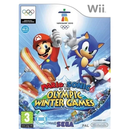 Mario & Sonic at the Olympic Winter Games (PAL) for Nintendo Wii. Cleaned, Te...