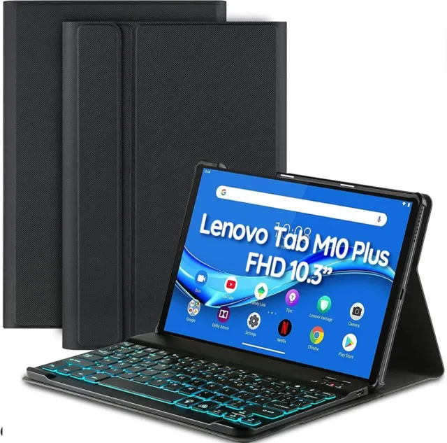 COVER CUSTODIA PER Lenovo Tab M10 Fhd Plus 2Nd Gen Tastiera Magnetica  Wireless EUR 77,27 - PicClick IT