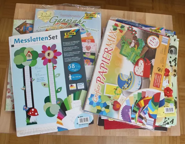 Bastelset Konvolut Papierkarton Mix Messlattenset Motivkarton Privatverkauf