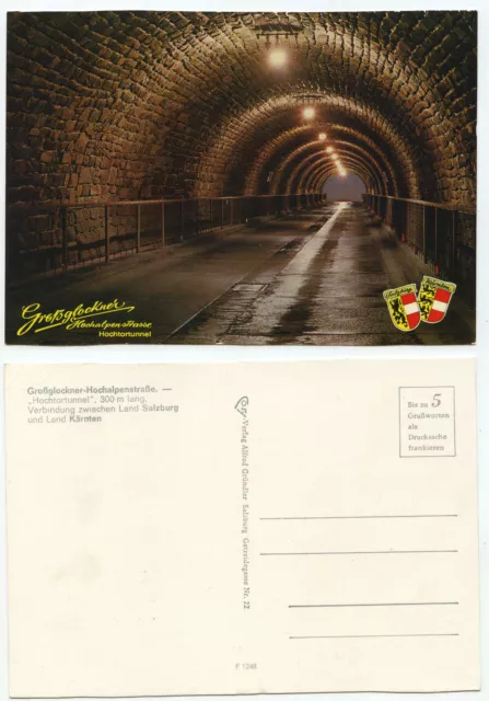 16494 - high gate tunnel - Großglockner high alpine road - old postcard