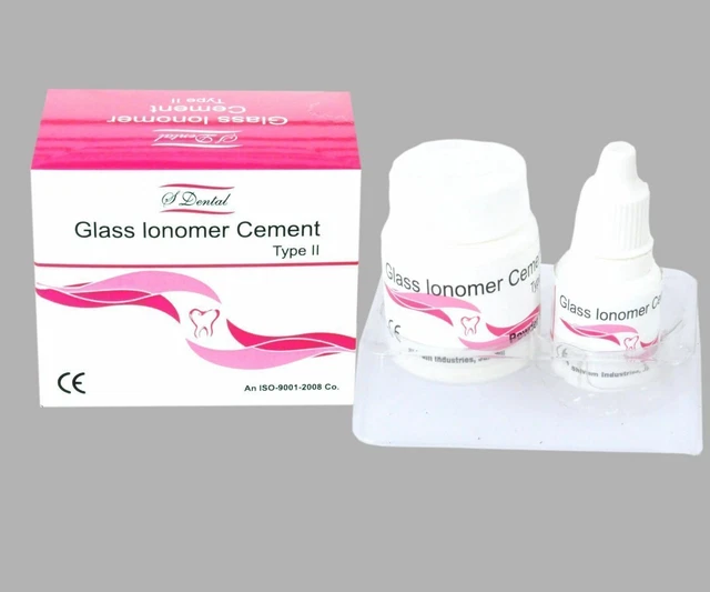 PERMANENT DENTAL CEMENT Glass Ionomer Restorative Cavity Tooth Filling