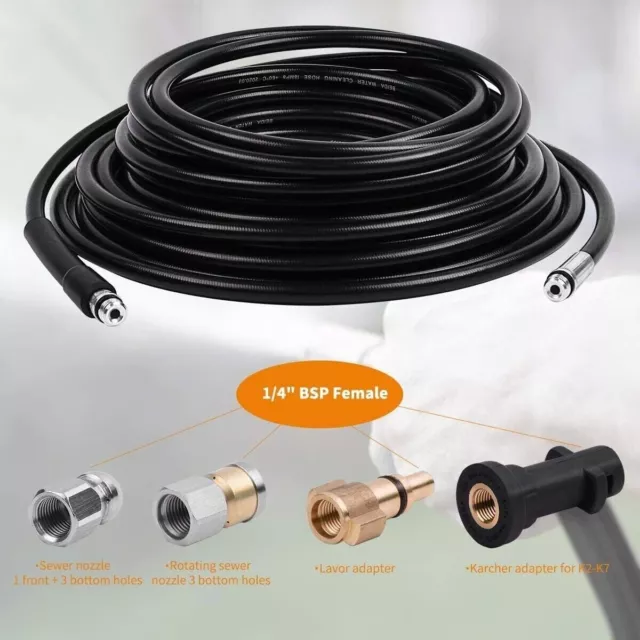 Pressure Washer Drain Pipe Hose Cleaning Kit For Karcher K2-K7 Series/LAVOR 2