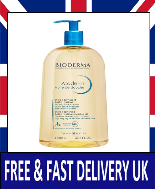 Bioderma Atoderm Shower Oil - Cleansing Oil Body Wash for Very Dry to Eczema-Pro