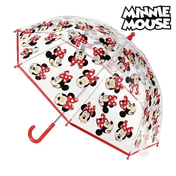 Ombrello a Bolla Minnie Mouse Trasparente (ø 45 cm)