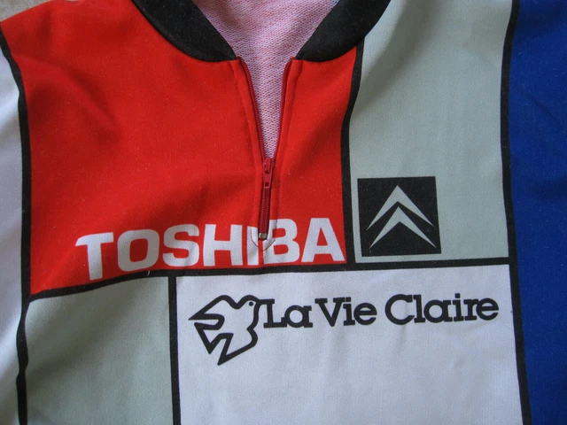Maillot Cycliste Vintage Toshiba La Vie Claire - 1987 - Taille XL - Occasion