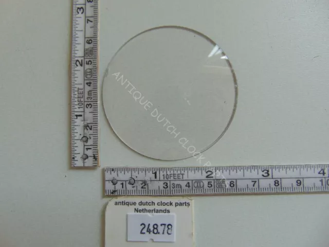 Round Flat Glass With A Beveled Edge For Clocks 2 1/2" Or 6,3 Cm Wide