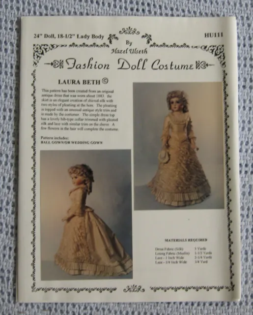 Antique Vintage Doll Pattern HU111 by Hazel Ulseth Laura Beth 24" doll new