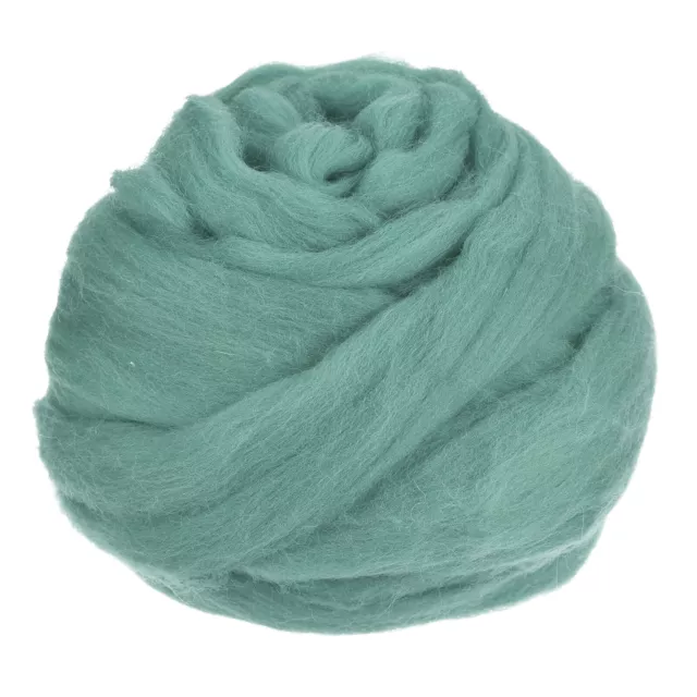 Needle Felting Wool, 3.5 Oz Nature Fibre Wool Yarn Roving (Tea Green)