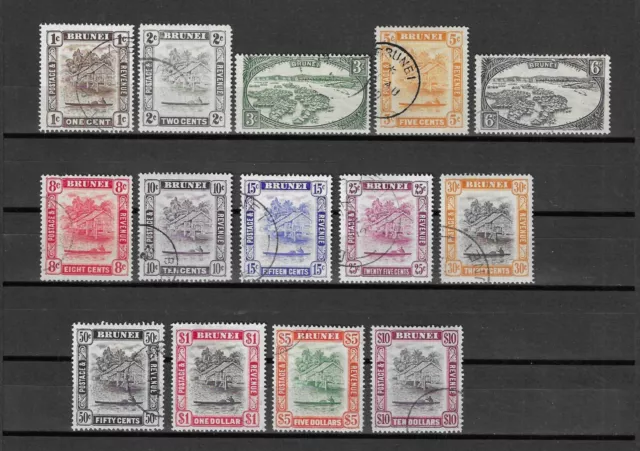 BRUNEI 1947/51 SG 79/92 USED Cat £85