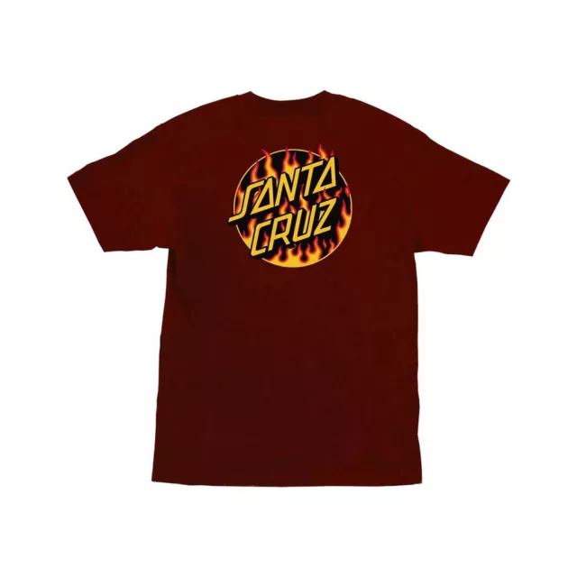 Thrasher Flame Dot Tee Mens in Burgundy-  -