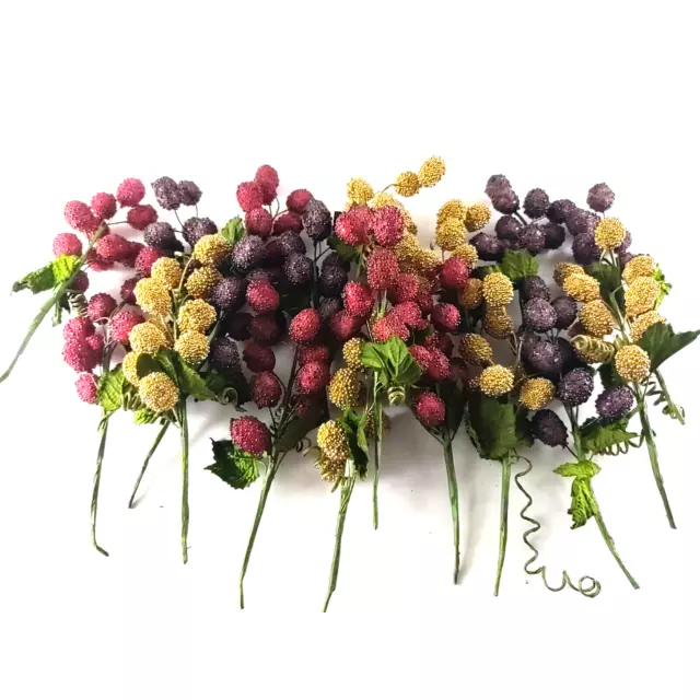 Florist Picks Sparkle Berries ? Red Gold Purple