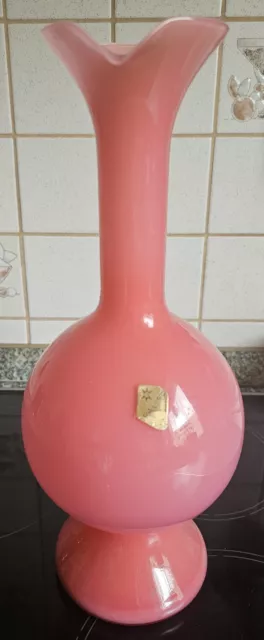 WUNDERSCHÖNE alte  Design Opalino Italia Glas Vase / Karaffe Krug  34 cm 3