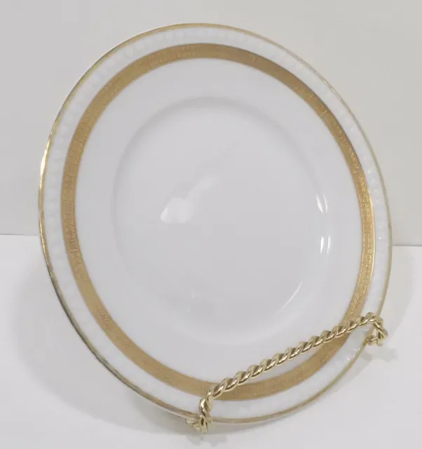Hermann Ohme Silesia 24K Gold Bread Butter White,Gold Verge Encrusted Trim