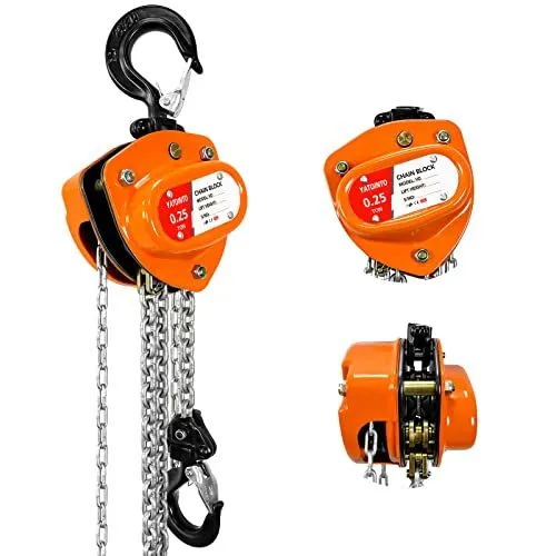 Chain Hoist 1/4 Ton 550Lbs Capacity | Mini Hand Chain Hoist 10FT | Manual Cha...