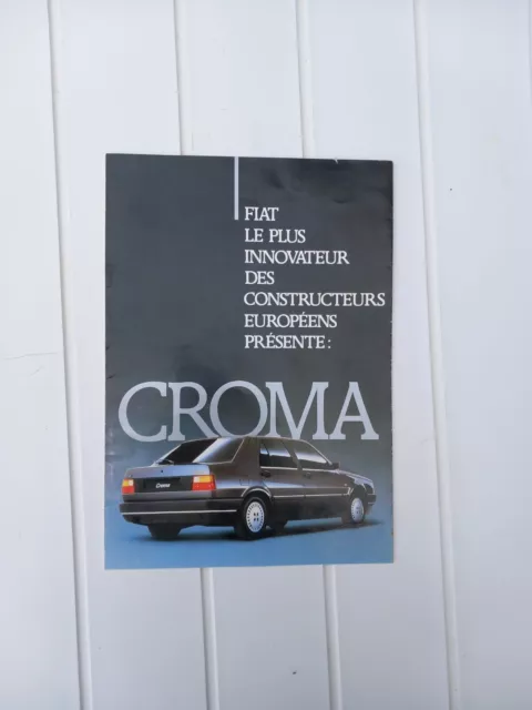 Ancien Depliant Publicitaire / Brochure FIAT CROMA annees 80 Old Car