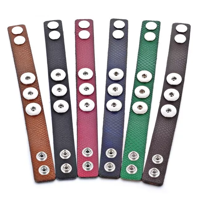 Click Button Leder Armband Druckknopf Klick Button für Chunk-Systeme kompatibel