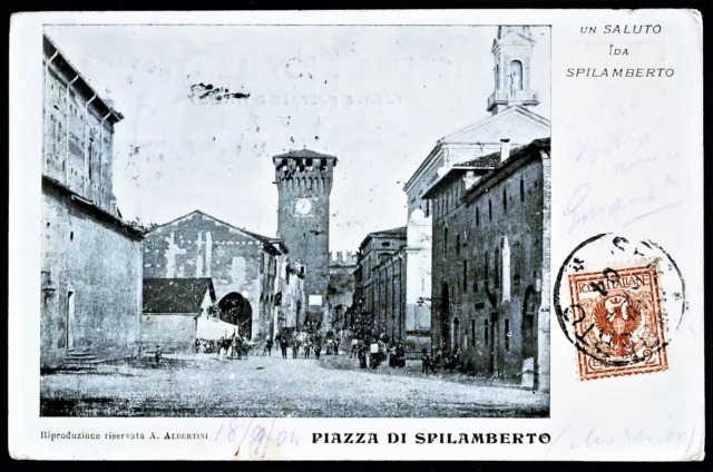 Emilia Romagna - Modena - Spilamberto - Piazza - Animata - F.p. Viaggiata - 1904