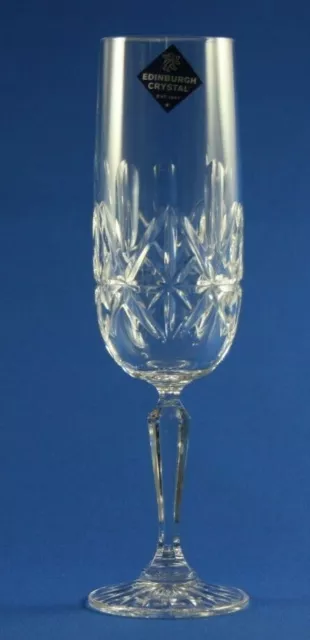 EDINBURGH CRYSTAL - ORKNEY DESIGN - FLUTE CHAMPAGNE GLASS 20.6cm  UNUSED NEW