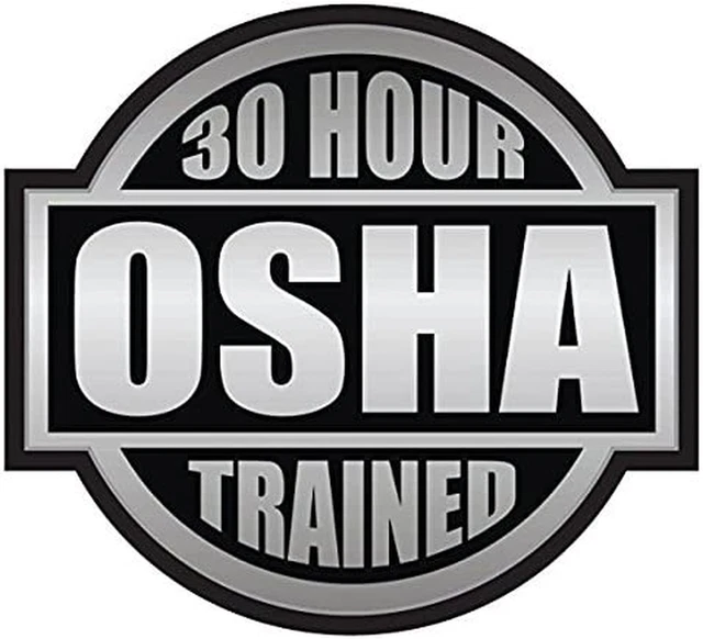 Three (3) 30 Hour OSHA Trained Hard Hat Stickers - USA Union