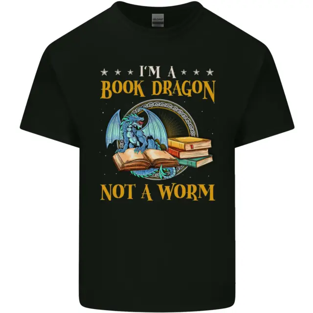 Libro Dragon Divertente Booklover Lettore Worm T-Shirt Bambini