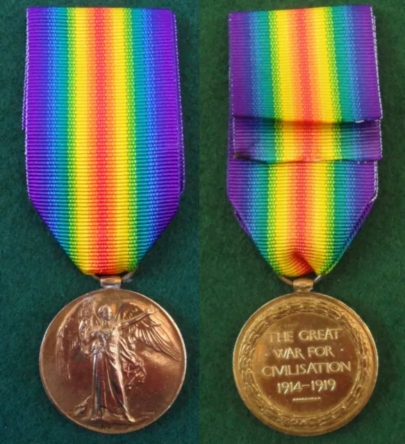 WW1 Royal Navy Victory Medal to Stoker Charles Weatherby FREEPOST